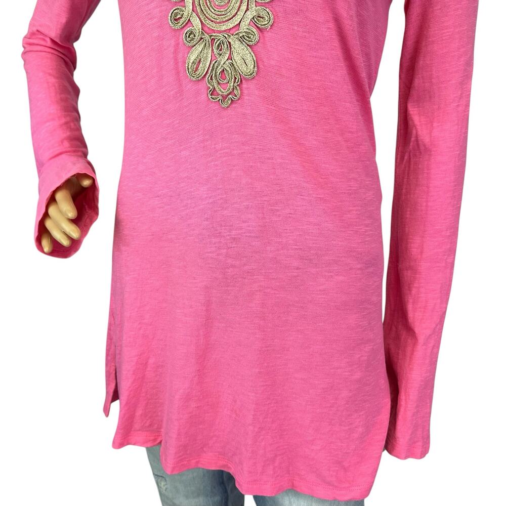 Lilly Pulitzer Emerson Tunic Top Hotty Pink Size S - Picture 7 of 10